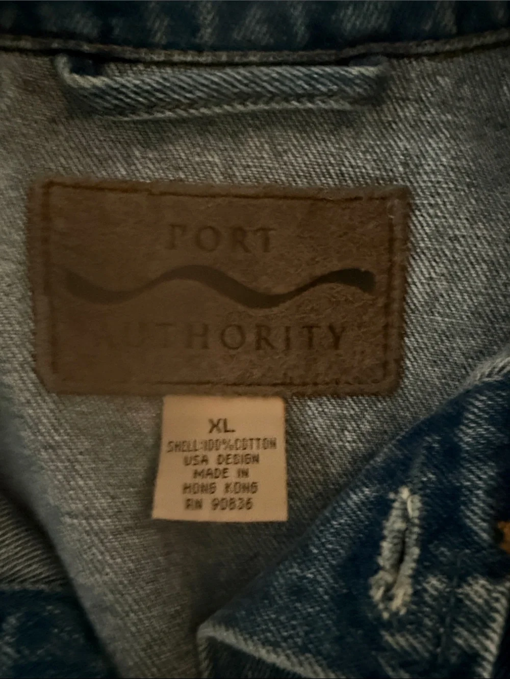 Port Authority Blue Denim Shirt Jacket - Men's Lightweight Trucker
